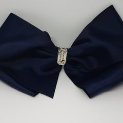 Makaya Love- U- 2D- Moon & Back Jumbo Uniform Bow in Navy - Houzz of DVA Boutique