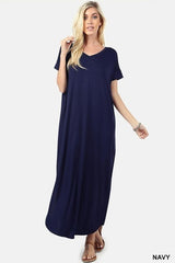 My T-Shirt Maxi Dress in Navy - Houzz of DVA Boutique