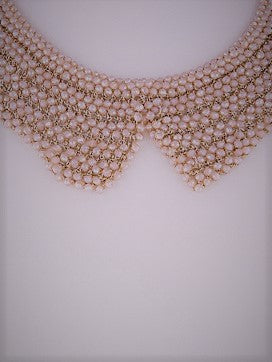 Hello Dolly Blush Faceted Beaded Bib Necklace - Houzz of DVA Boutique
