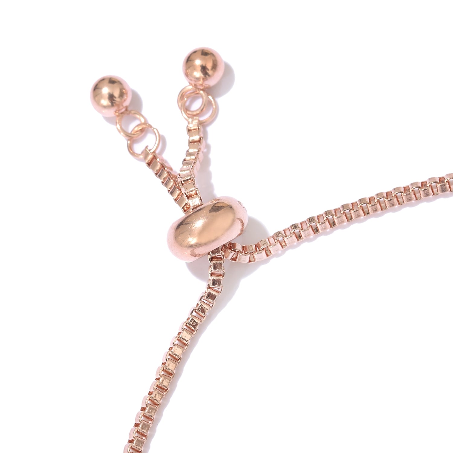 Diamond Accent Elephant Charm Bolo Bracelet in Rose Gold Over Sterling Silver - Houzz of DVA Boutique