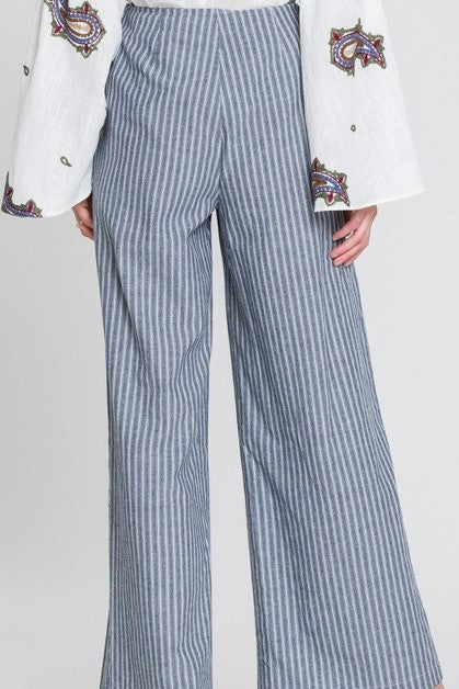 Hamilton All-Laced-Up Pants in Navy & White - Houzz of DVA Boutique